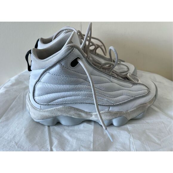 Nike Air Jordan Pro Strong 'Pure Money' Shoe Mens 7.5 White Silver DC8418-103 - Picture 1 of 10